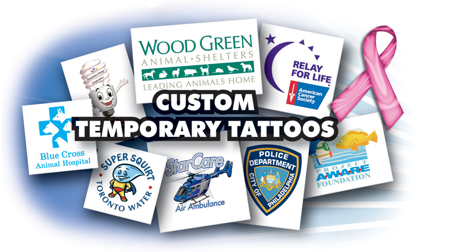 Custom Temporary Tattoos for your Cause! We're excited to offer our friends 